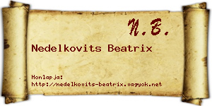 Nedelkovits Beatrix névjegykártya